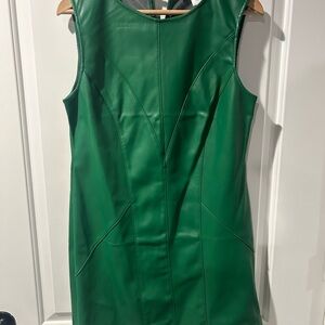 Green Leather Dress